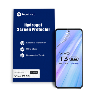 Vivo T3 5G Compatible Premium Hydrogel Screen Protector With Full Coverage Ultra HD